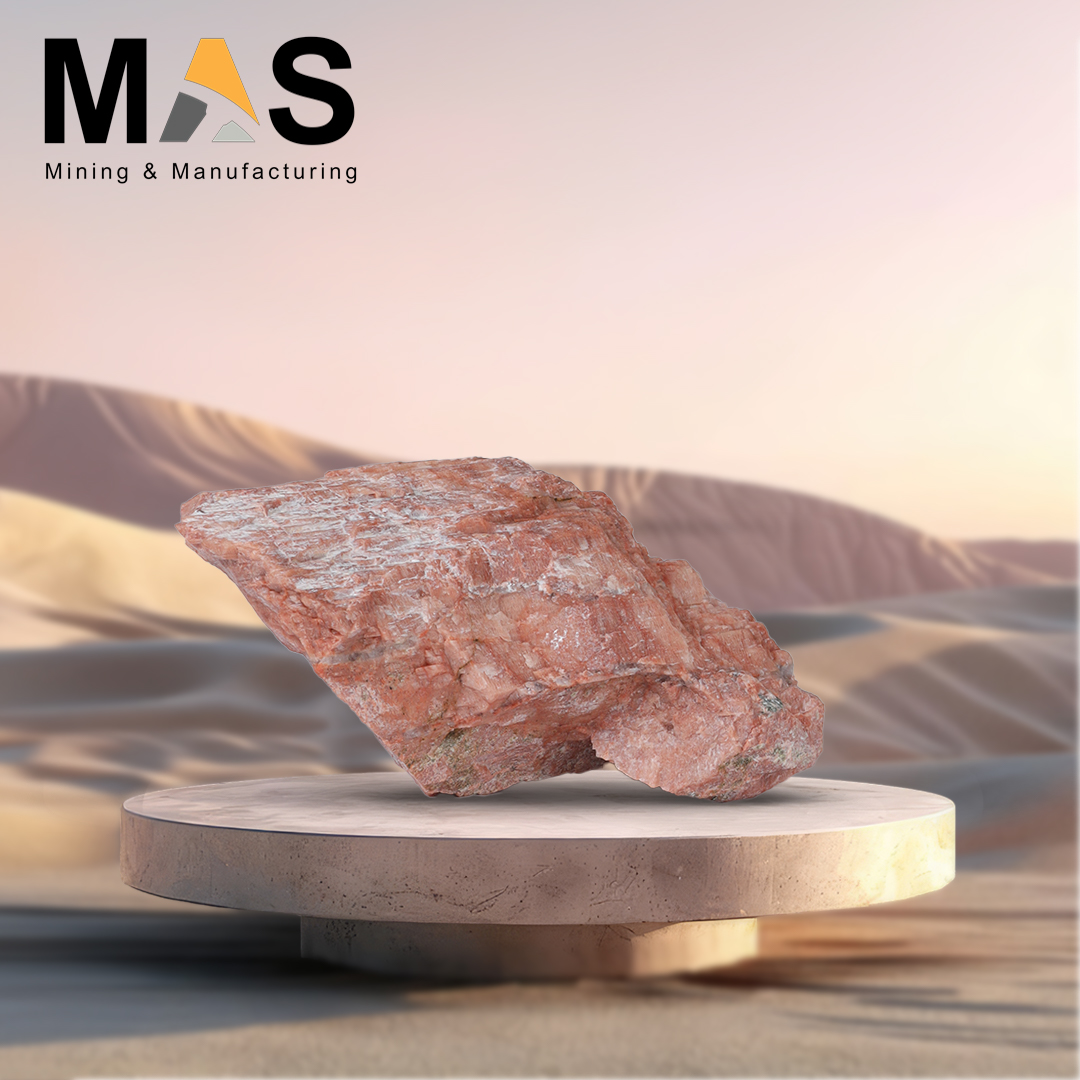 Feldspar stone sample used in glass and ceramic industries